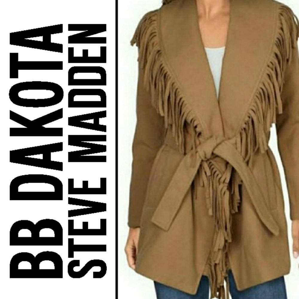 BB Dakota Steve Madden Fringe Coat (NWT!)